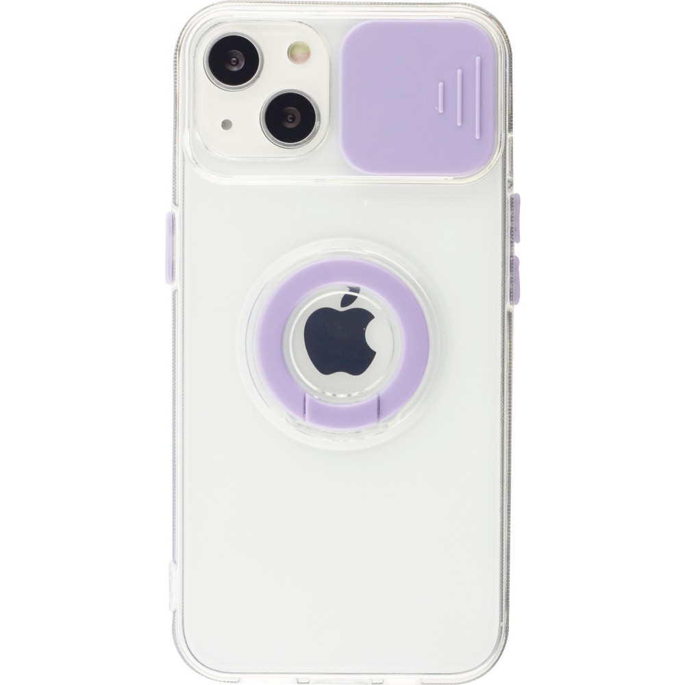 Coque iPhone 13 - Caméra clapet avec anneau - Violet