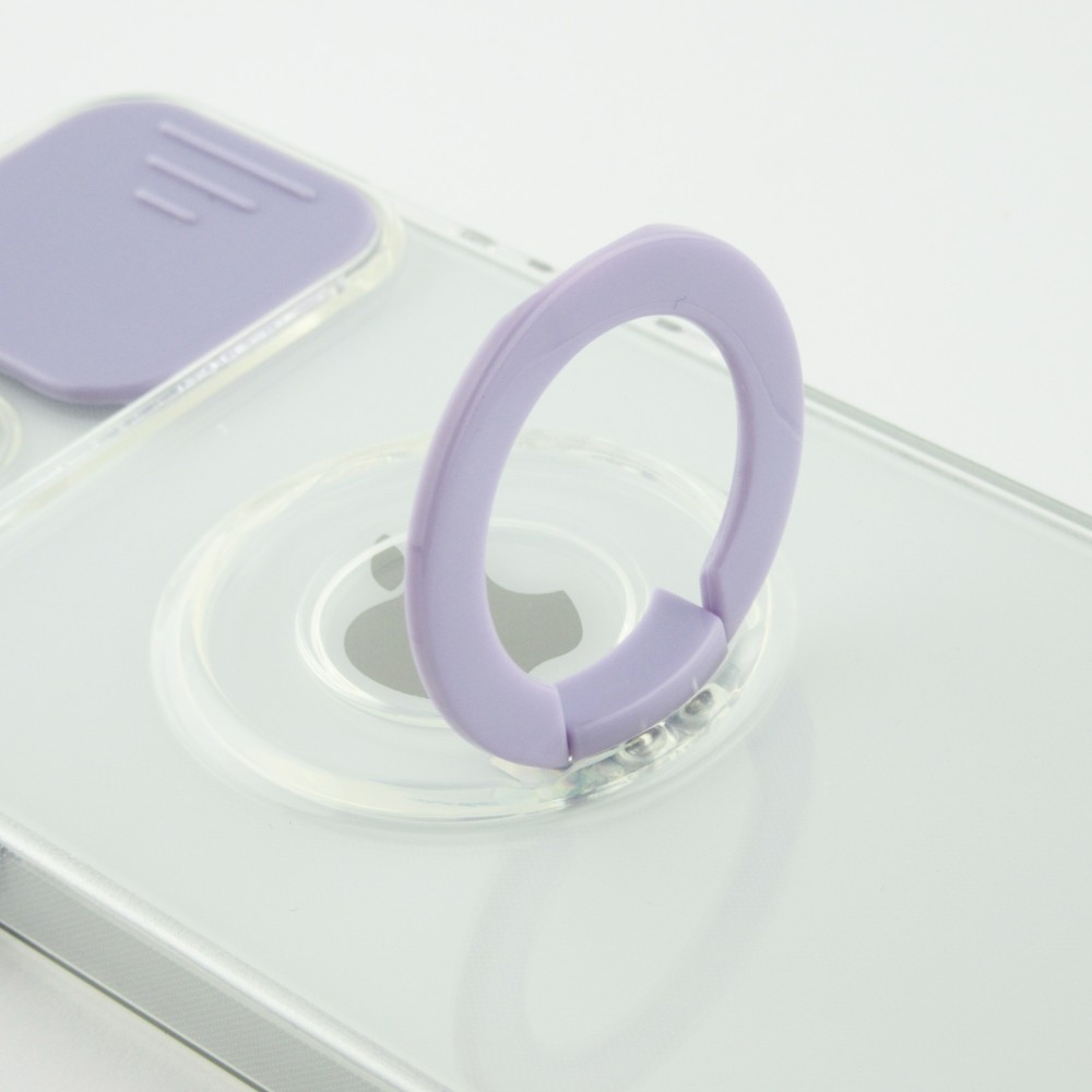 Coque iPhone 13 - Caméra clapet avec anneau - Violet