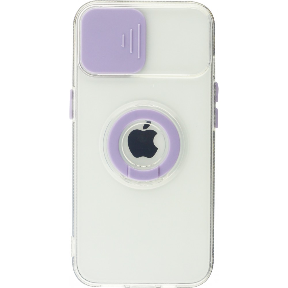 Coque iPhone 13 - Caméra clapet avec anneau - Violet