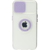 Coque iPhone 13 - Caméra clapet avec anneau - Violet