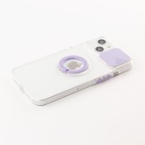 Coque iPhone 13 - Caméra clapet avec anneau - Violet