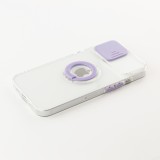 Coque iPhone 13 - Caméra clapet avec anneau - Violet