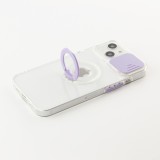 iPhone 13 Case Hülle - mit Kamera-Slider und Ring - Violett