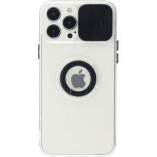 iPhone 13 Pro Case Hülle - mit Kamera-Slider und Ring - Schwarz