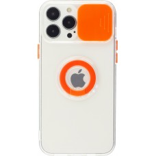 iPhone 13 Pro Max Case Hülle - mit Kamera-Slider und Ring - Orange