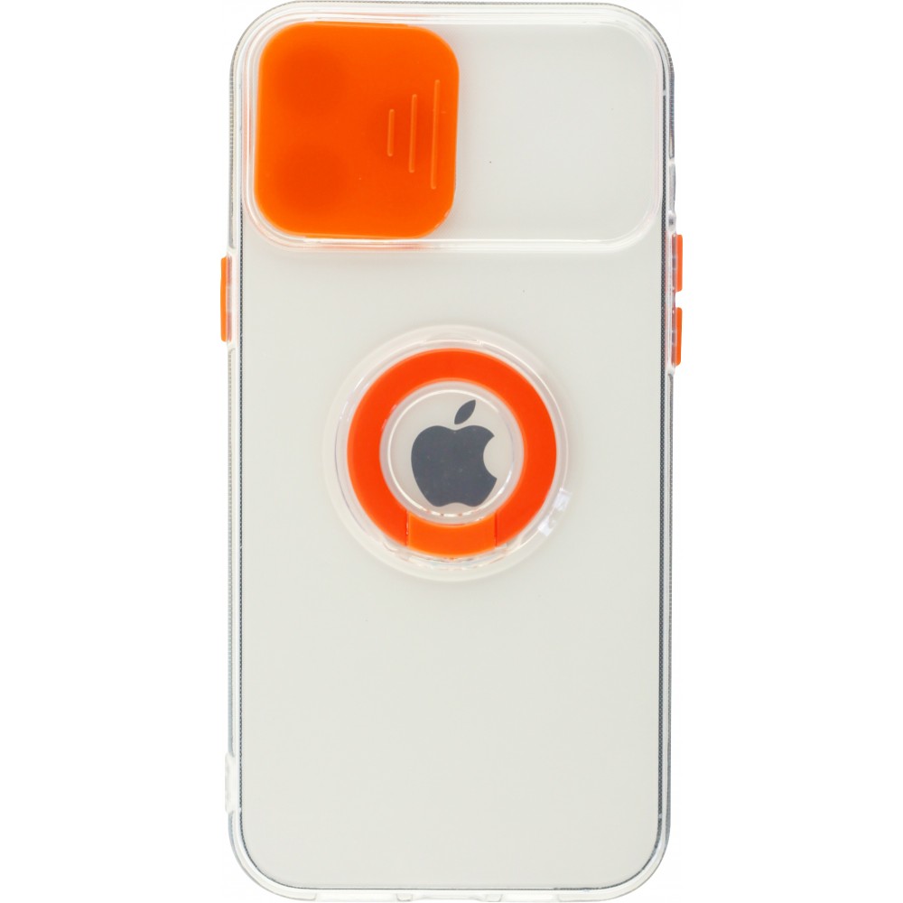 Coque iPhone 13 Pro Max - Caméra clapet avec anneau - Orange