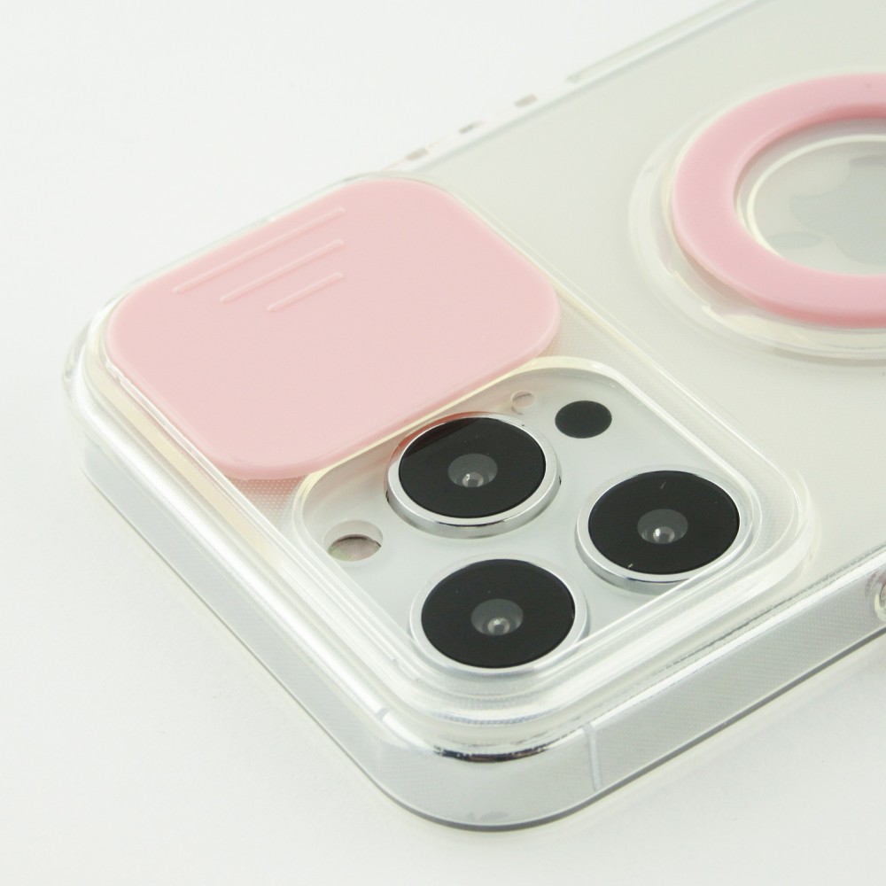 iPhone 13 Pro Max Case Hülle - mit Kamera-Slider und Ring - Rosa