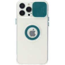 iPhone 13 Pro Max Case Hülle - mit Kamera-Slider und Ring - Dunkelgrün