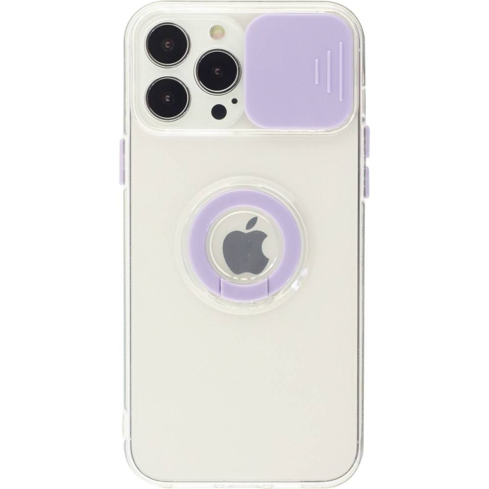 iPhone 13 Pro Max Case Hülle - mit Kamera-Slider und Ring - Violett