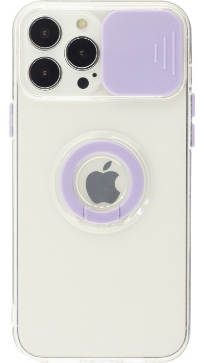 iPhone 13 Pro Max Case Hülle - mit Kamera-Slider und Ring - Violett