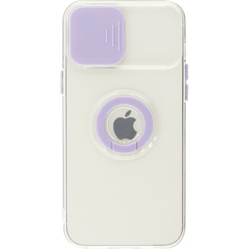 iPhone 13 Pro Max Case Hülle - mit Kamera-Slider und Ring - Violett