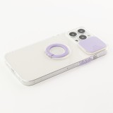 iPhone 13 Pro Case Hülle - mit Kamera-Slider und Ring - Violett