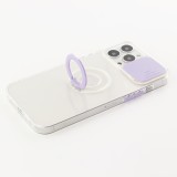 Coque iPhone 13 Pro Max - Caméra clapet avec anneau - Violet