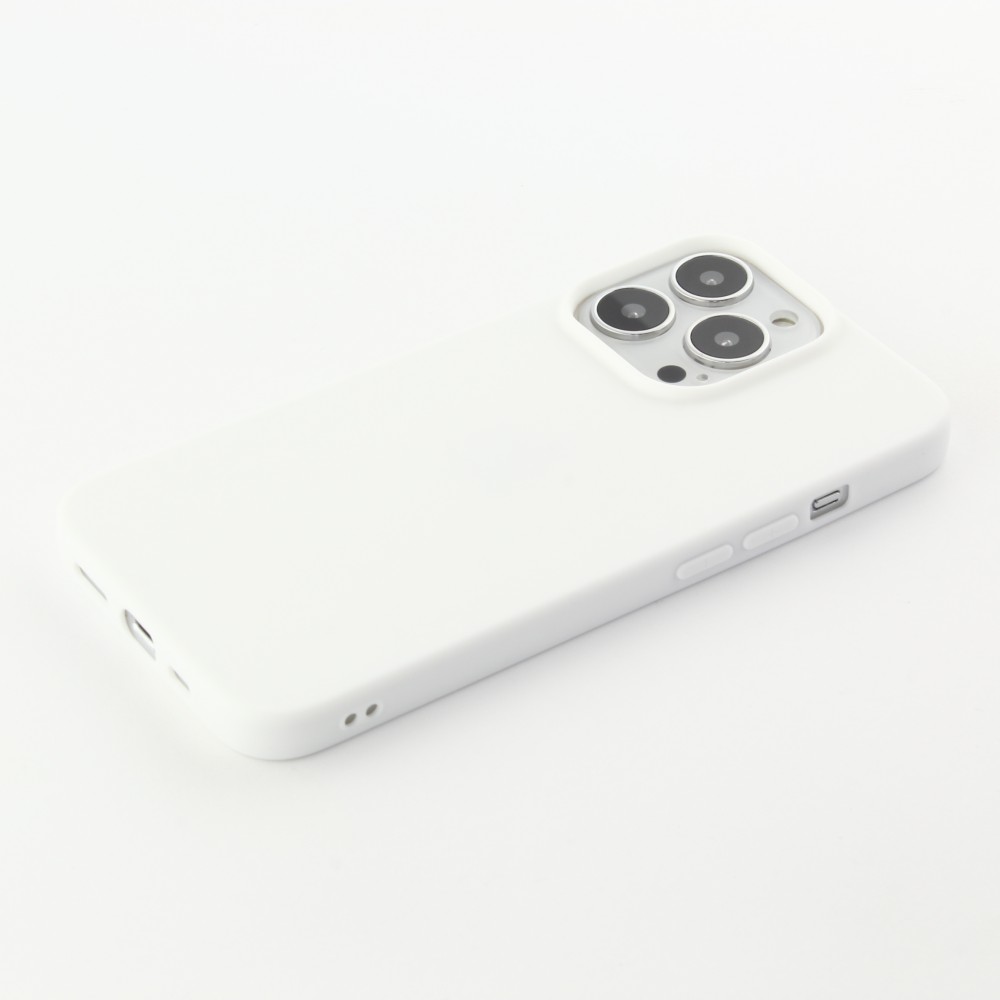 Coque iPhone 13 Pro - Silicone Mat - Blanc