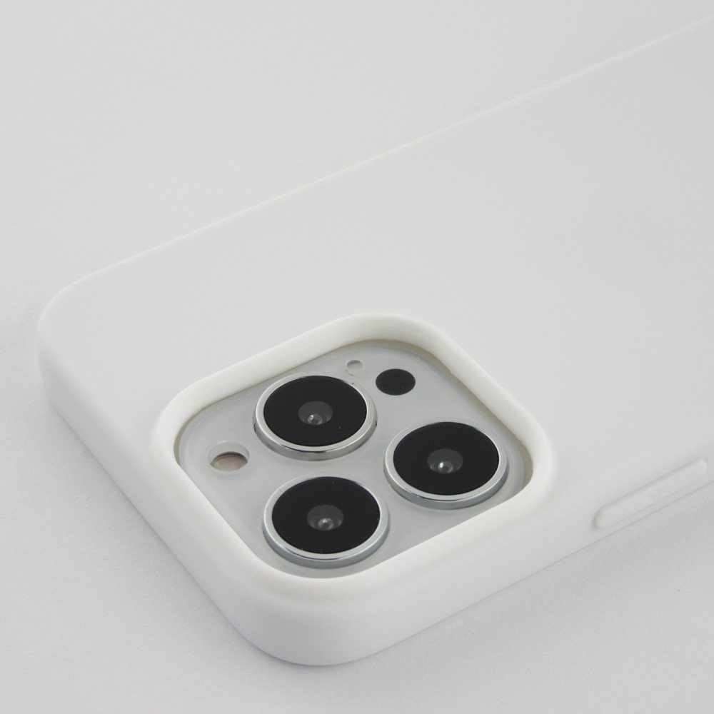 Coque iPhone 13 Pro - Silicone Mat - Blanc