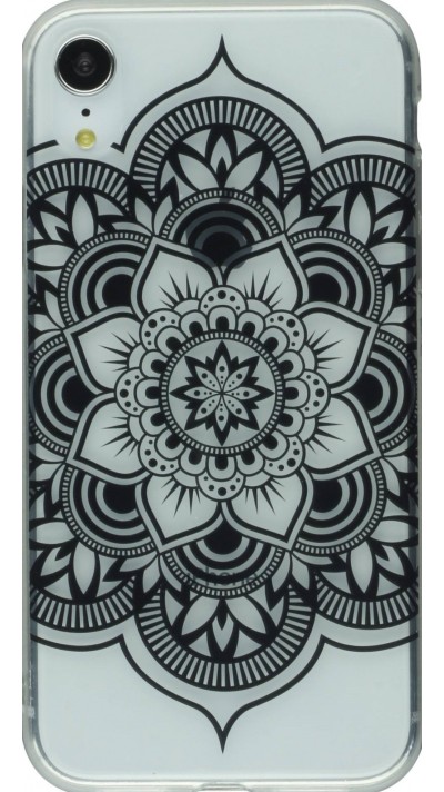 Hülle iPhone XR - Clear Oriental Mandala