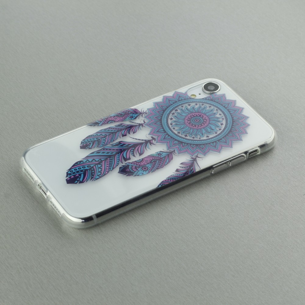 Coque iPhone Xs Max - Gel Dreamcatcher plumes