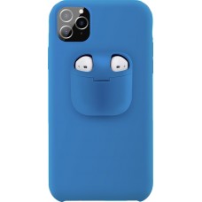 Hülle iPhone 11 - 2-In-1 AirPods Soft Touch blau