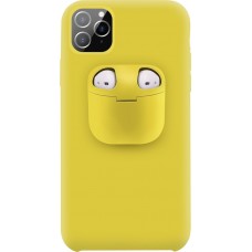 Coque iPhone 11 - 2-In-1 AirPods Soft Touch jaune