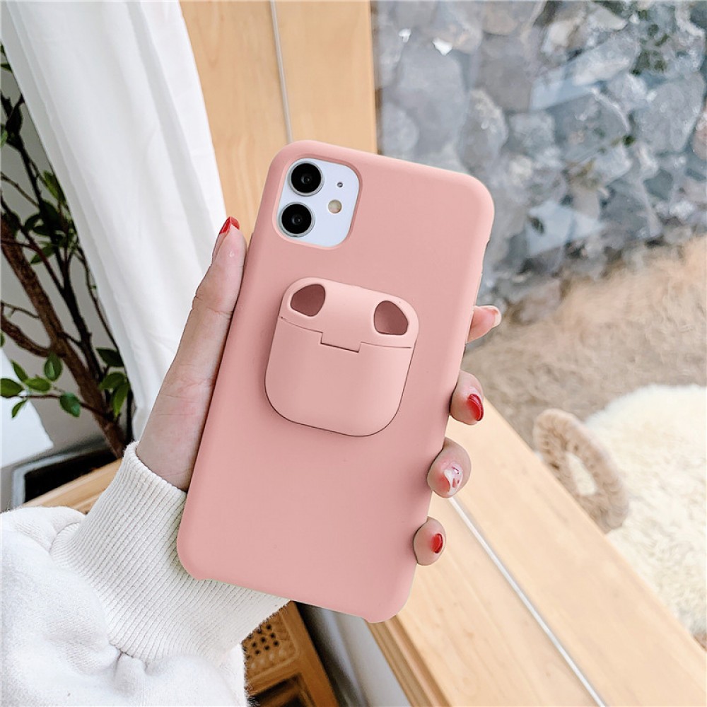 Coque iPhone 11 - 2-In-1 AirPods Soft Touch - Rose