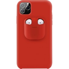 Coque iPhone 11 - 2-In-1 AirPods Soft Touch - Rouge