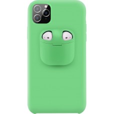 Coque iPhone 11 - 2-In-1 AirPods Soft Touch vert clair