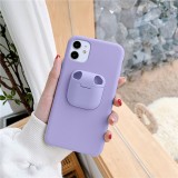 Hülle iPhone 11 - 2-In-1 AirPods Soft Touch - Violett