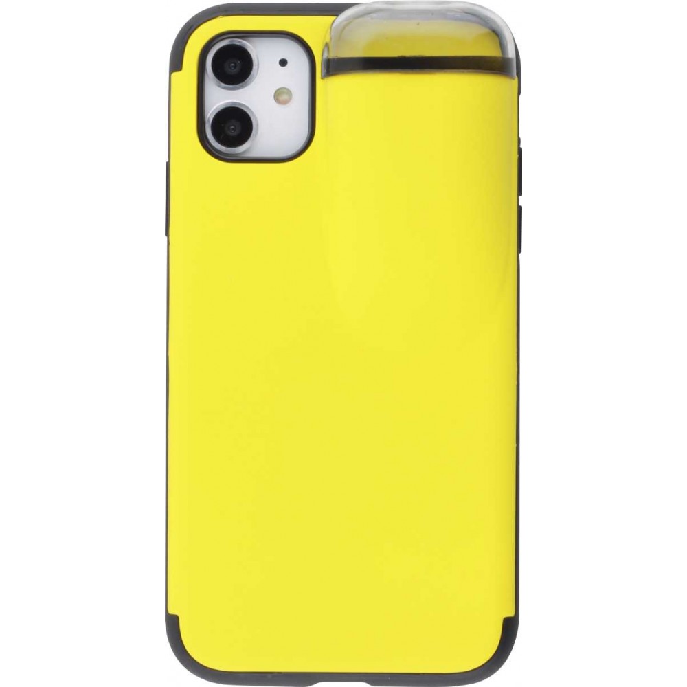 Coque iPhone 11 - 2-In-1 AirPods jaune