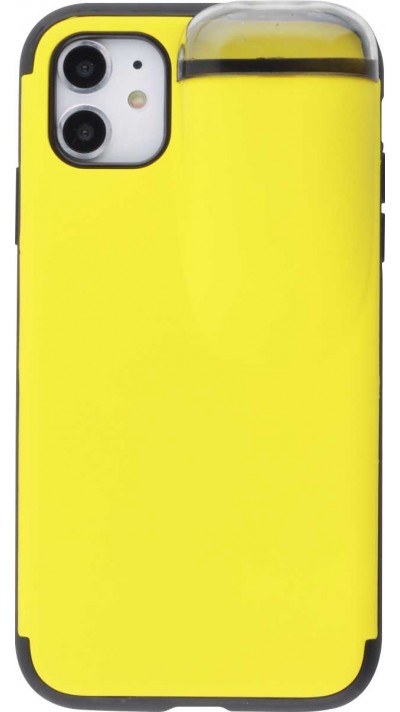 Coque iPhone 11 - 2-In-1 AirPods jaune