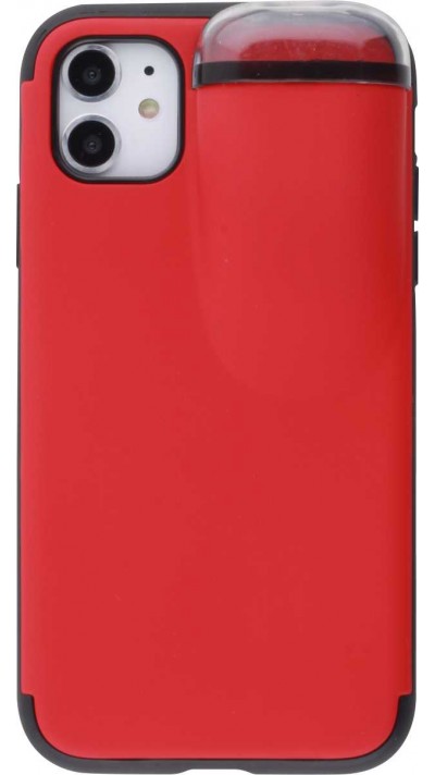 Coque iPhone 11 - 2-In-1 AirPods - Rouge