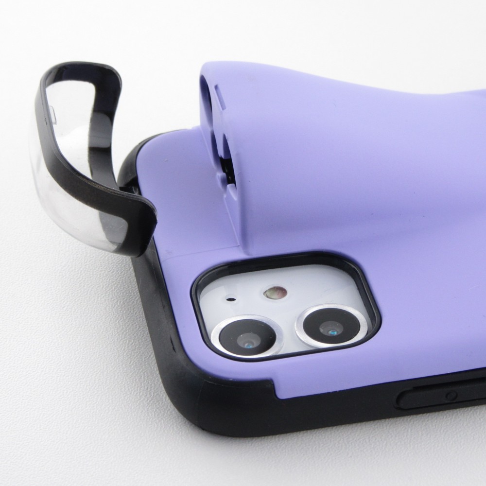 Hülle iPhone 11 - 2-In-1 AirPods - Violett