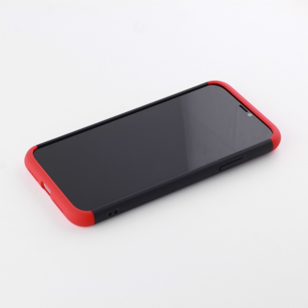 Coque iPhone 11 - 360° Full Body noir - Rouge