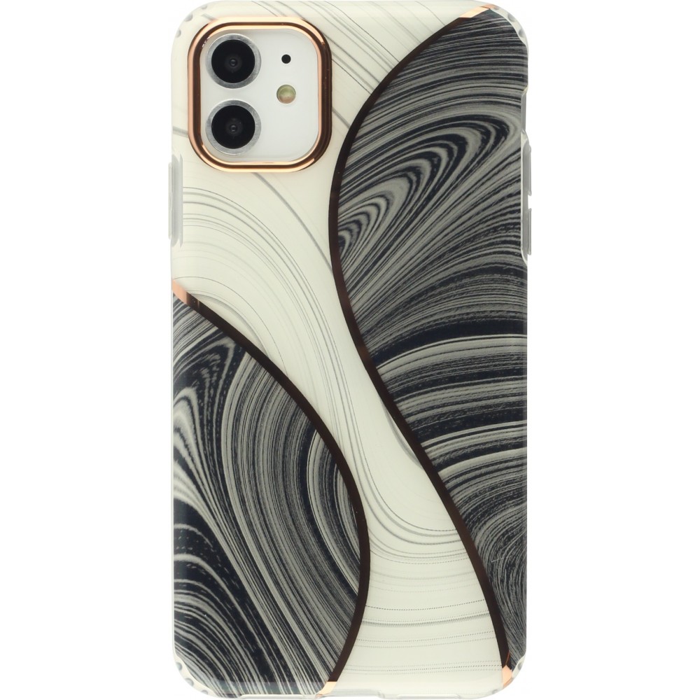 Coque iPhone 11 - Bright Line courbe - Noir