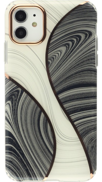 Coque iPhone 11 - Bright Line courbe - Noir