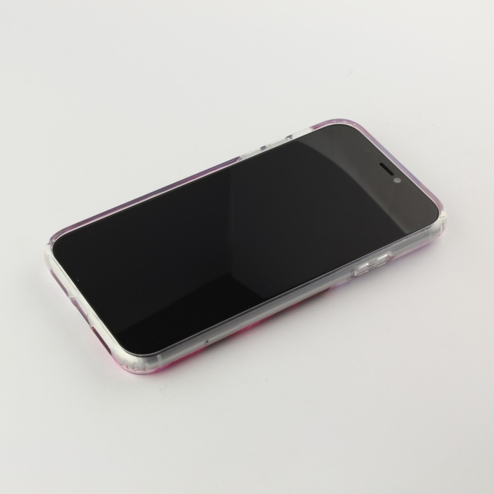 Coque iPhone 11 - Bright Line courbe - Rose