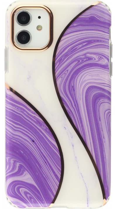 Coque iPhone 11 - Bright line courbe - Violet