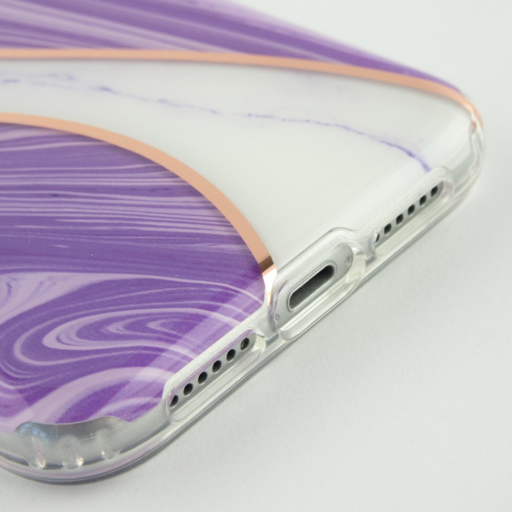 Coque iPhone 11 - Bright line courbe - Violet