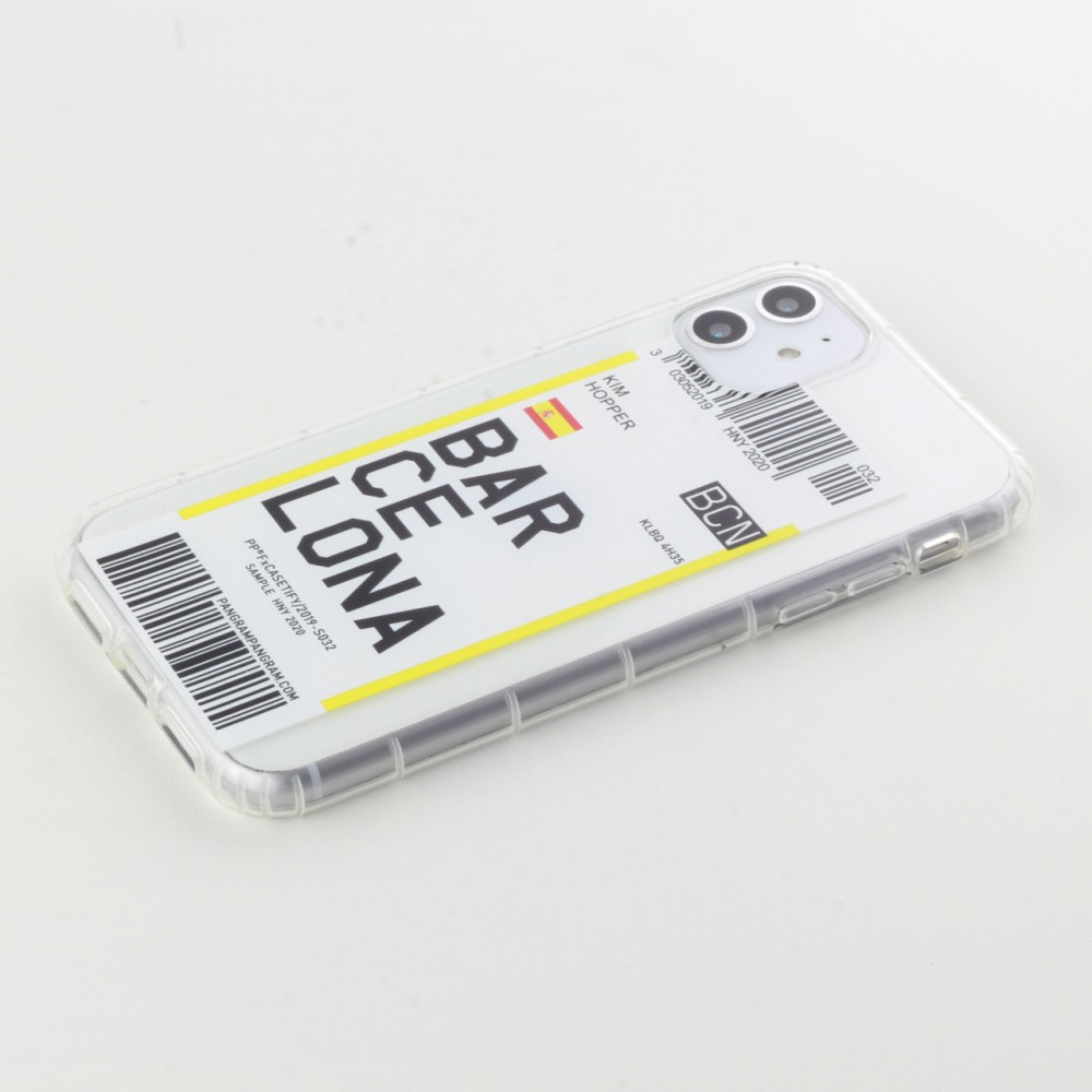 Coque iPhone 11 - Boarding Card Barcelona