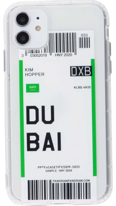 Coque iPhone 11 - Boarding Card Dubai