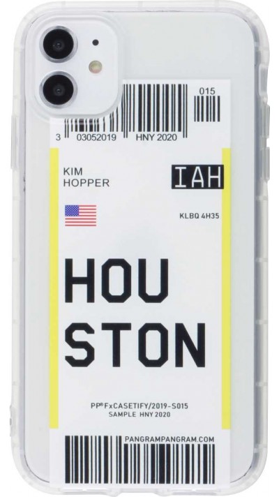 Coque iPhone 11 - Boarding Card Houston