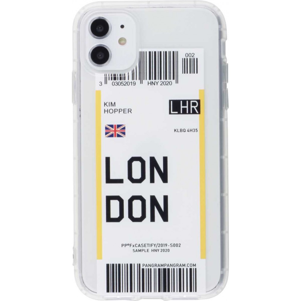 Coque iPhone 11 - Boarding Card London