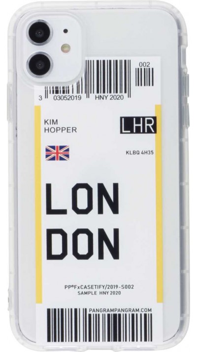 Coque iPhone 11 - Boarding Card London