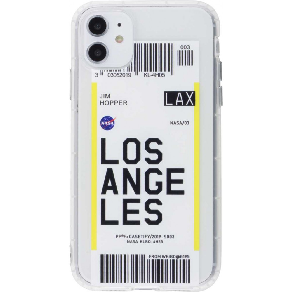 Coque iPhone 11 - Boarding Card Los Angeles