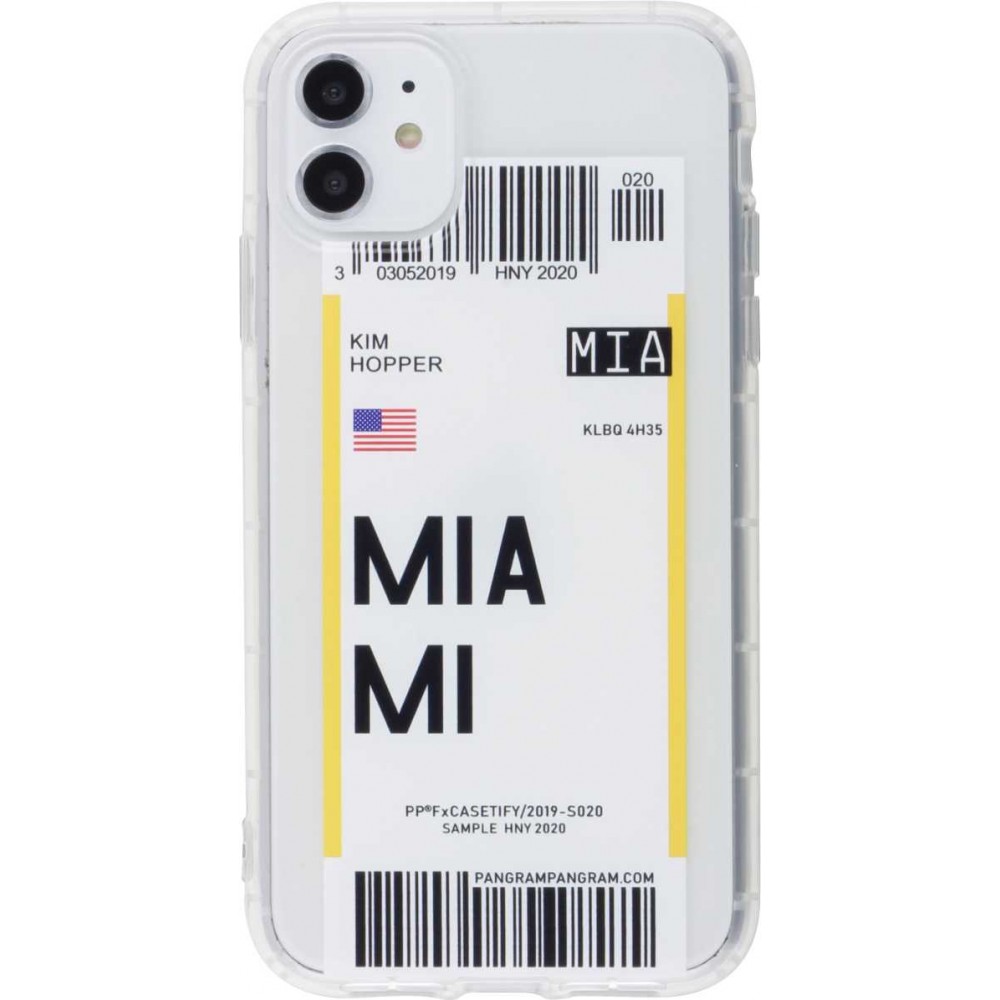 Hülle iPhone 11 - Boarding Card Miami