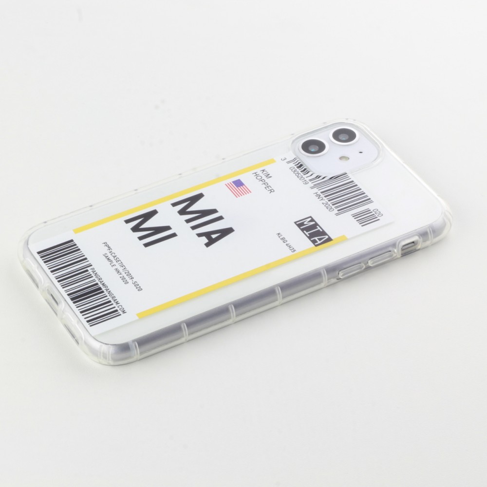 Coque iPhone 11 - Boarding Card Miami