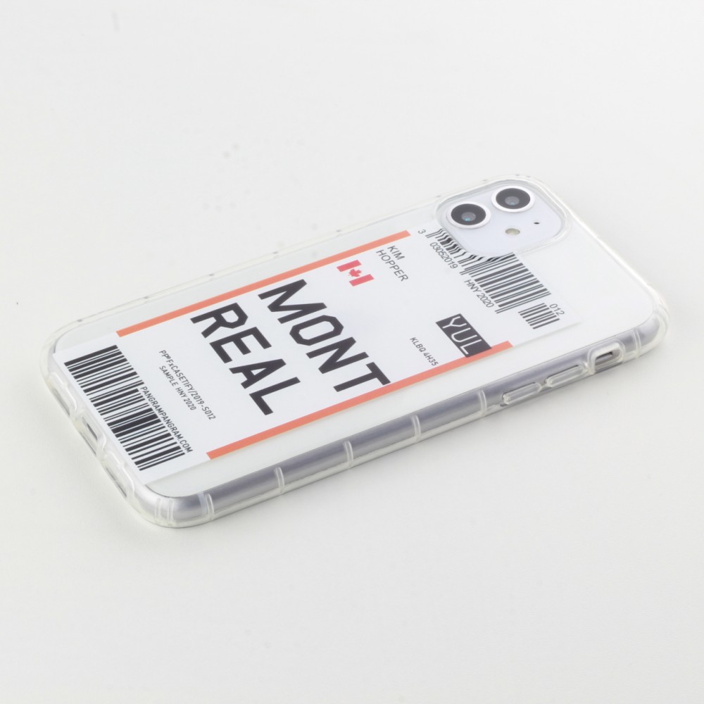 Coque iPhone 11 - Boarding Card Montreal