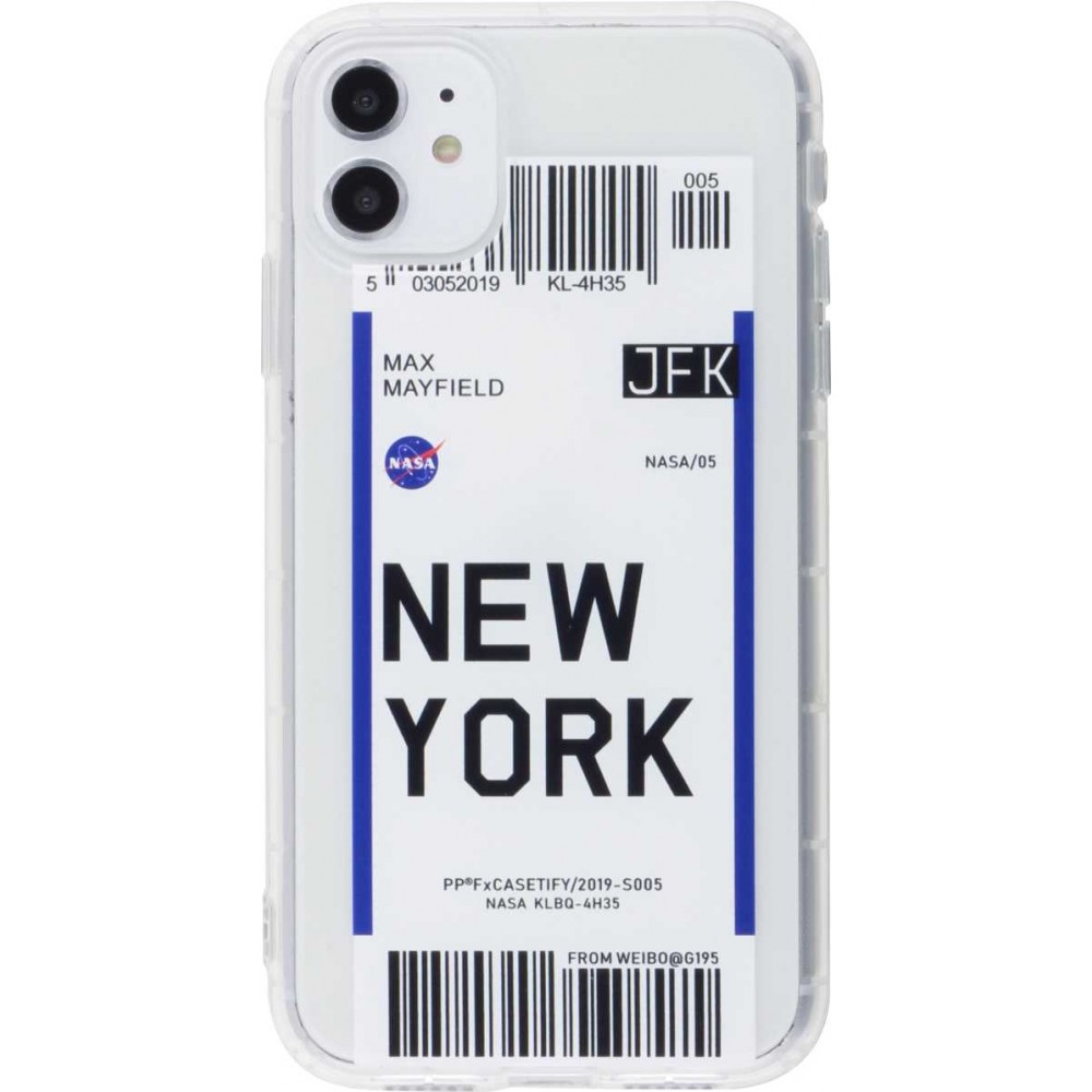 Coque iPhone 11 - Boarding Card New York