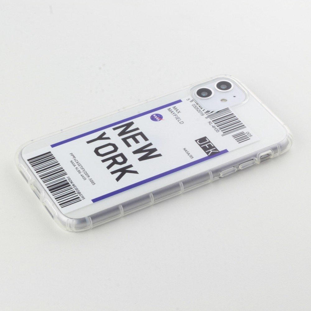 Coque iPhone 12 - Boarding Card New York