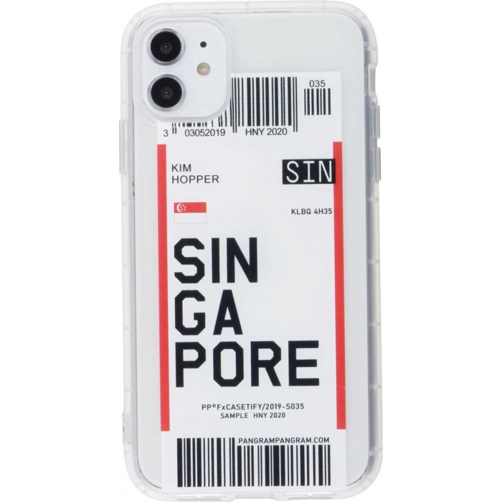 Hülle iPhone 11 - Boarding Card Singapore