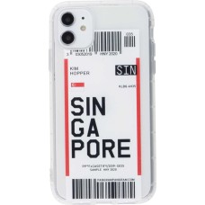 Coque iPhone 11 - Boarding Card Singapore